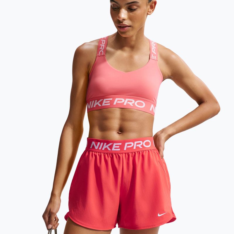 Dámské tréninkové šortky Nike Pro 2in1 light crimson/white 5