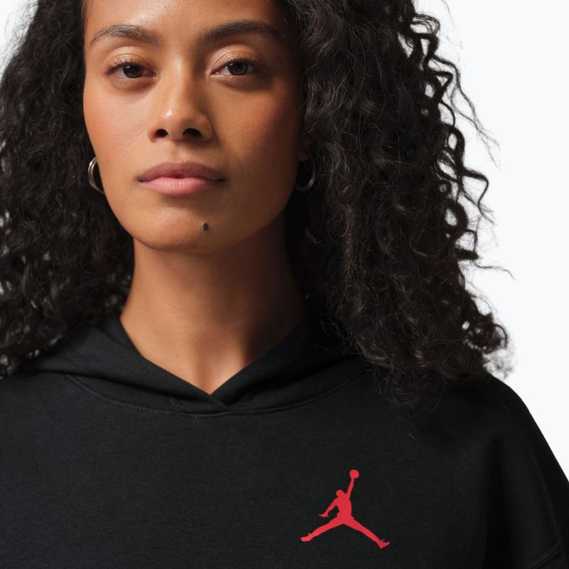 Dámská mikina Jordan Fleece Hoodie black/gym red 4
