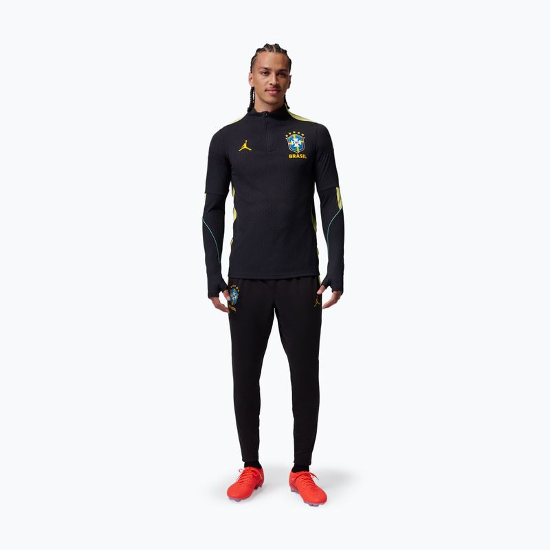 Pánské fotbalové triko s dlouhým rukávem Brazil Strike Elite Jordan Dri-Fit Drill Top black/yellow pulse/light mint/P109C 2