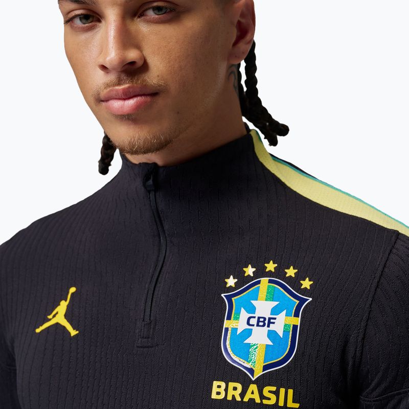 Pánské fotbalové triko s dlouhým rukávem Brazil Strike Elite Jordan Dri-Fit Drill Top black/yellow pulse/light mint/P109C 4