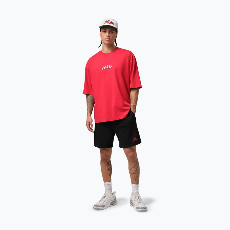 Pánské šortky Jordan Fleece black/gym red 2