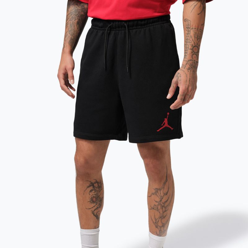 Pánské šortky Jordan Fleece black/gym red 3