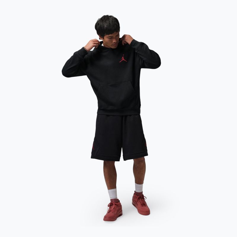 Pánská mikina  Jordan Pullover Hoodie black/gym red 2