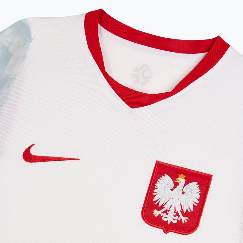 Dětské fotbalové tričko Nike Dri-Fit Poland Stadium Home 2026 white/field silver 4