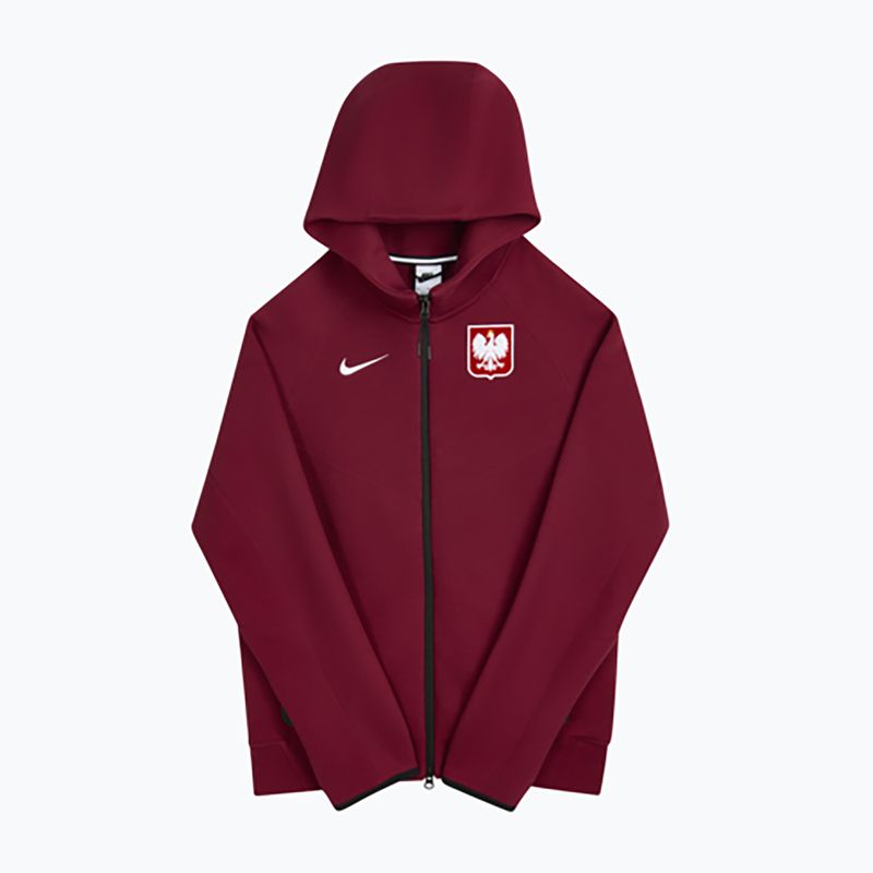 Pánská fotbalová mikina Nike Tech Fleece Poland Full Zip Hoodie team red 3