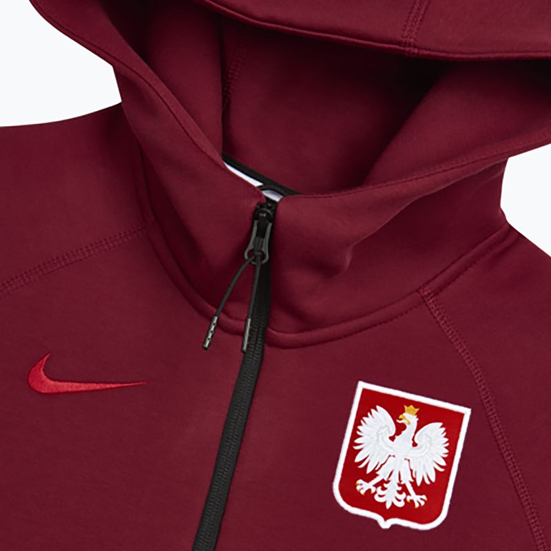 Pánská fotbalová mikina Nike Tech Fleece Poland Full Zip Hoodie team red 4