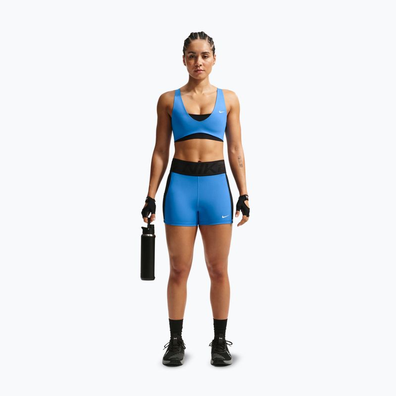 Dámské tréninkové šortky Nike Pro Sculpt Dri-Fit High-Waisted Biker 5" light photo blue/black/white 2