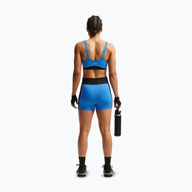 Dámské tréninkové šortky Nike Pro Sculpt Dri-Fit High-Waisted Biker 5" light photo blue/black/white 3