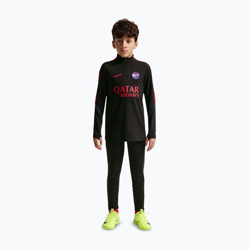 Dětská fotbalová mikina Nike Paris Saint-Germain Strike Dri-Fit Soccer Knit Drill Top black/global red/global red 3