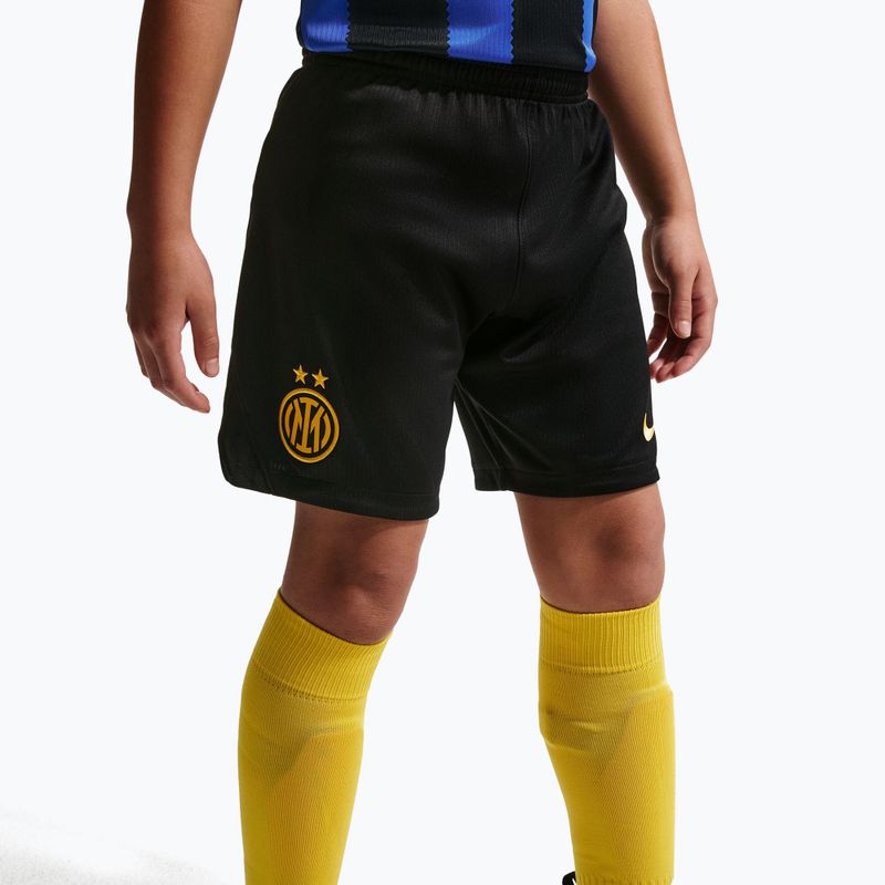 Dětské fotbalové šortky Nike Inter Milan Dri-Fit Stadium Home black/university gold 7