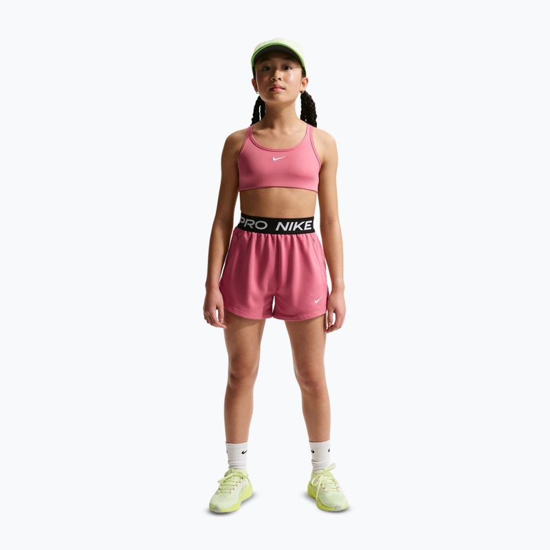 Dětské šortky Nike Pro Fleece Dri-Fit peony/peony/black/white 2