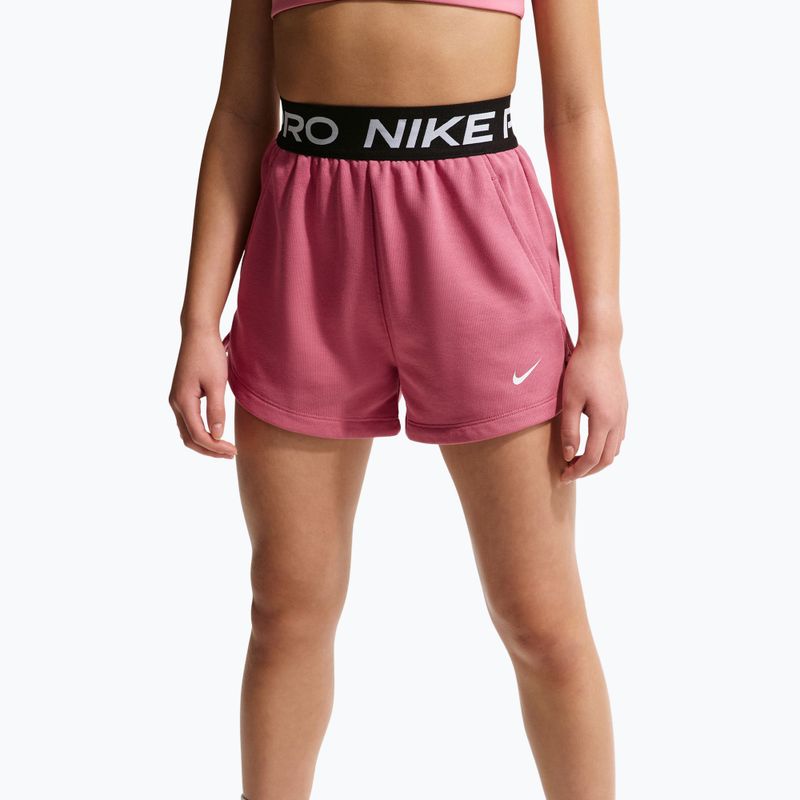 Dětské šortky Nike Pro Fleece Dri-Fit peony/peony/black/white 4