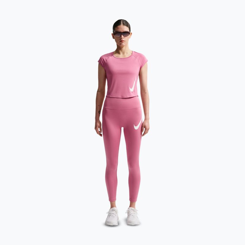 Dámské běžecké tričko Nike Swoosh Run Dri-Fit peony/photon dust/white 2