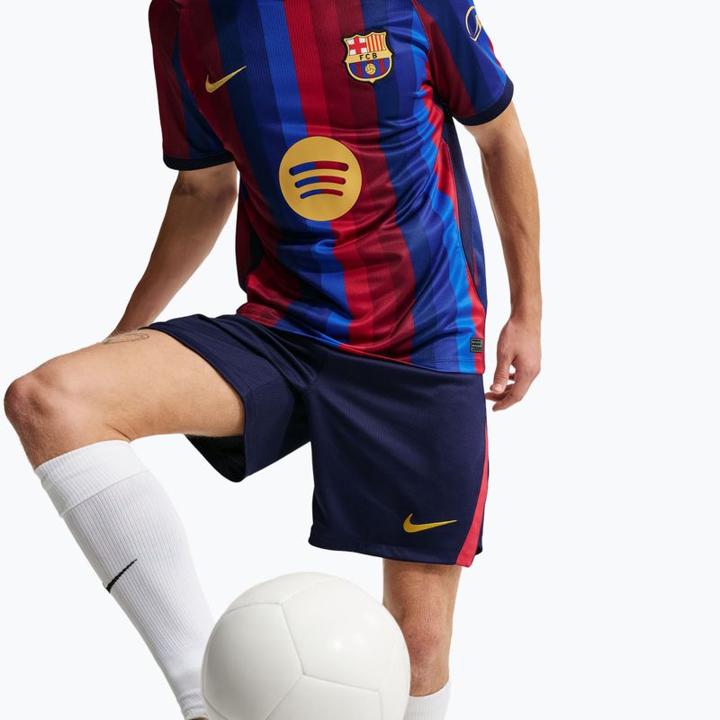 Pánské fotbalové šortky Nike FC Barcelona Dri-Fit Stadium Home blackened blue/mineral yellow 5