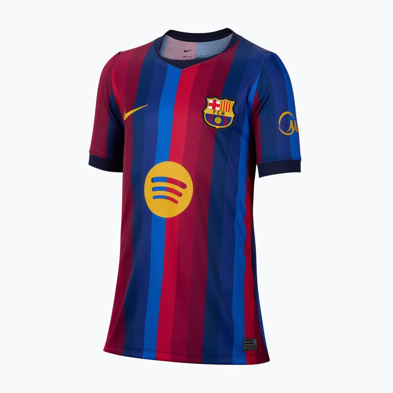 Dětské fotbalové tričko Nike FC Barcelona Dri-Fit Stadium Home deep garnet/blue void/mineral yellow