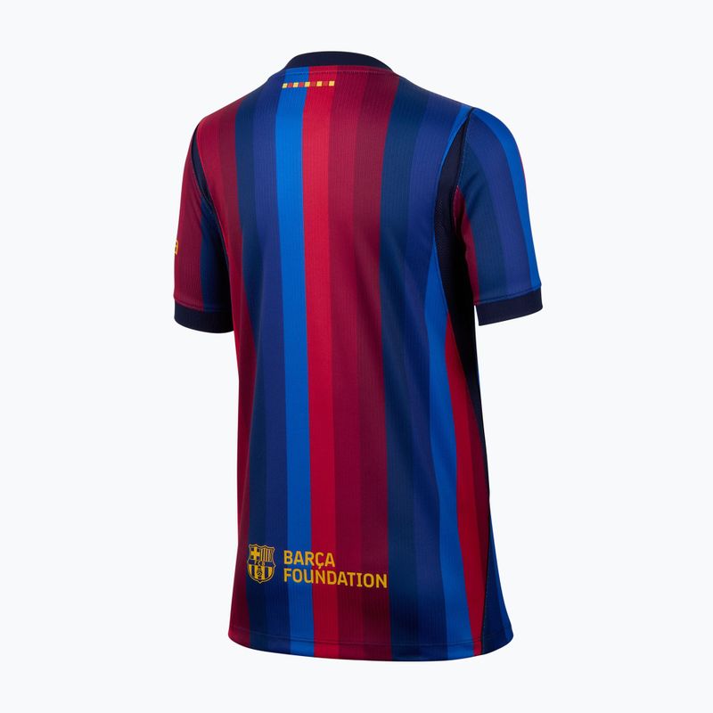 Dětské fotbalové tričko Nike FC Barcelona Dri-Fit Stadium Home deep garnet/blue void/mineral yellow 2