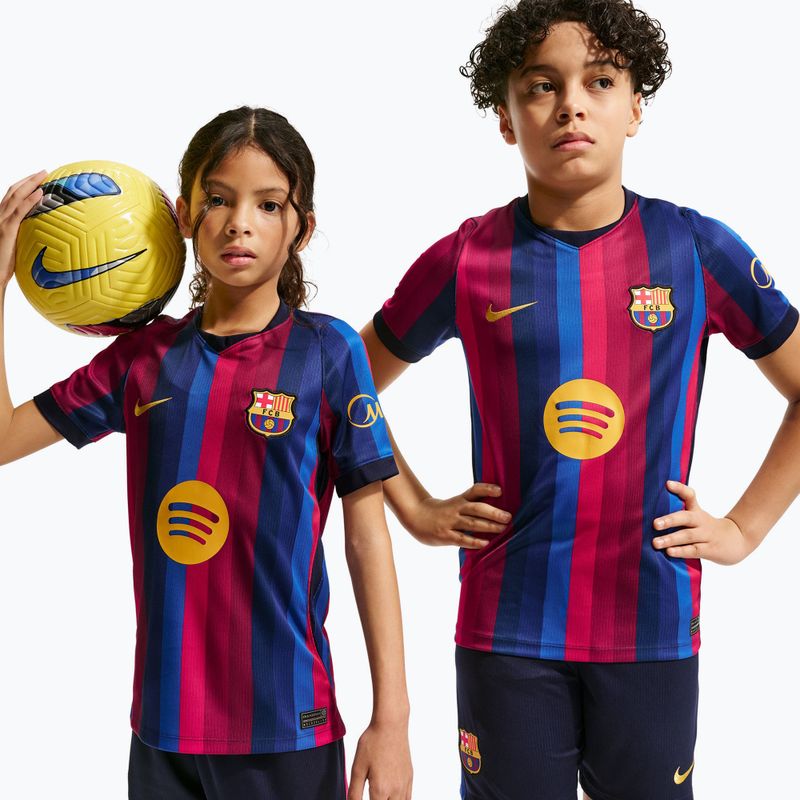 Dětské fotbalové tričko Nike FC Barcelona Dri-Fit Stadium Home deep garnet/blue void/mineral yellow 4