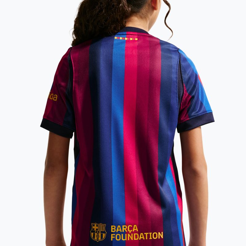 Dětské fotbalové tričko Nike FC Barcelona Dri-Fit Stadium Home deep garnet/blue void/mineral yellow 7
