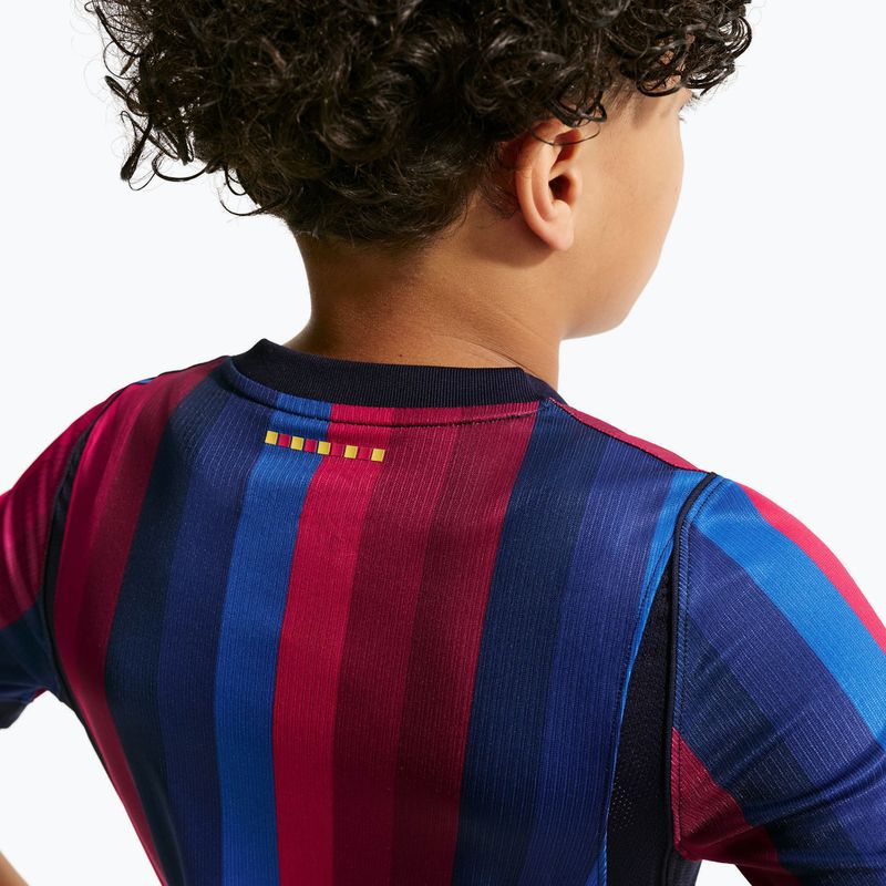Dětské fotbalové tričko Nike FC Barcelona Dri-Fit Stadium Home deep garnet/blue void/mineral yellow 11