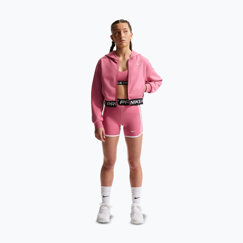 Dětská mikina Nike Pro Fleece Dri-Fit Full-Zip peony/peony/black/white 2