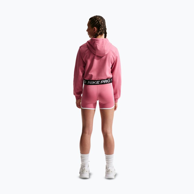 Dětská mikina Nike Pro Fleece Dri-Fit Full-Zip peony/peony/black/white 3