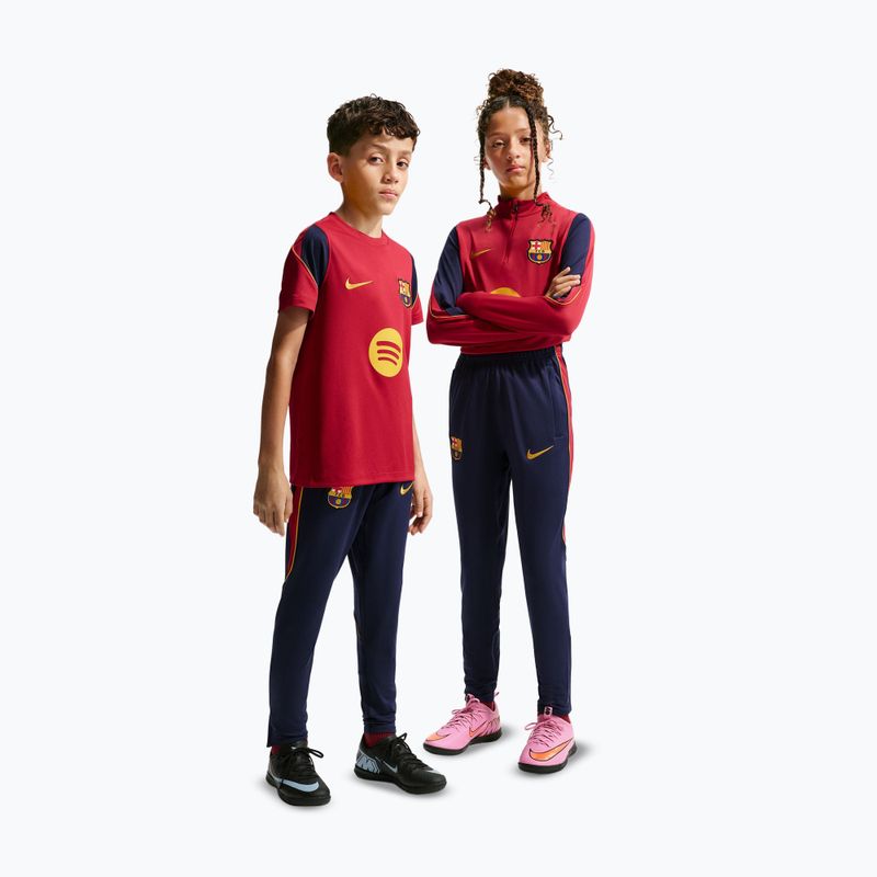 Dětské fotbalové kalhoty Nike FC Barcelona Strike Dri-Fit blackened blue/noble red/yellow 2