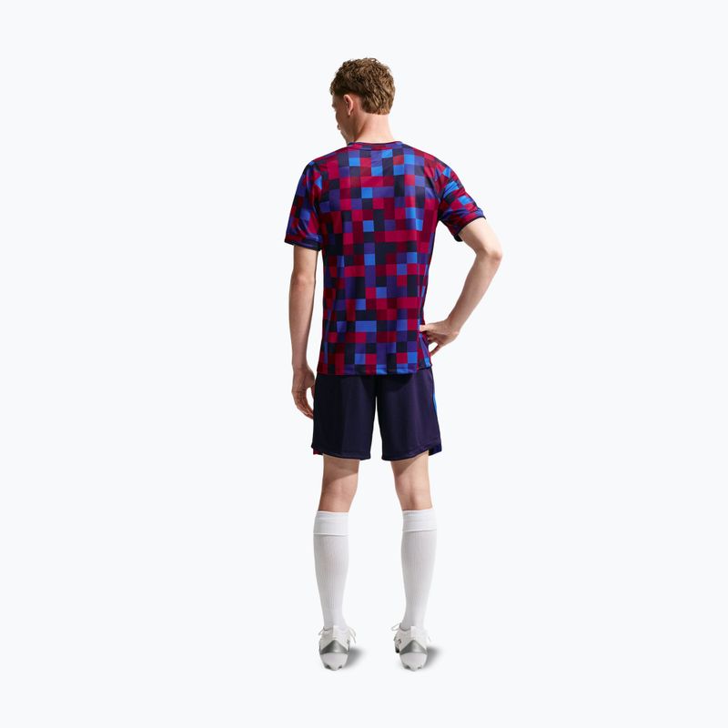 Pánské fotbalové tričko Nike FC Barcelona Dri-Fit Pre-Match noble red/mineral yellow 3