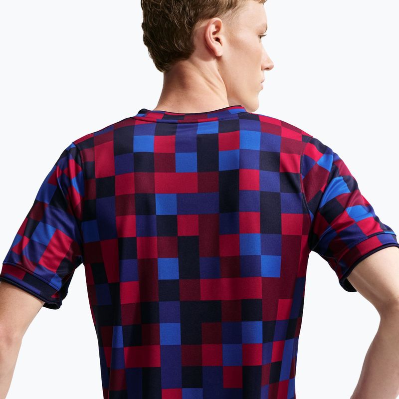 Pánské fotbalové tričko Nike FC Barcelona Dri-Fit Pre-Match noble red/mineral yellow 5