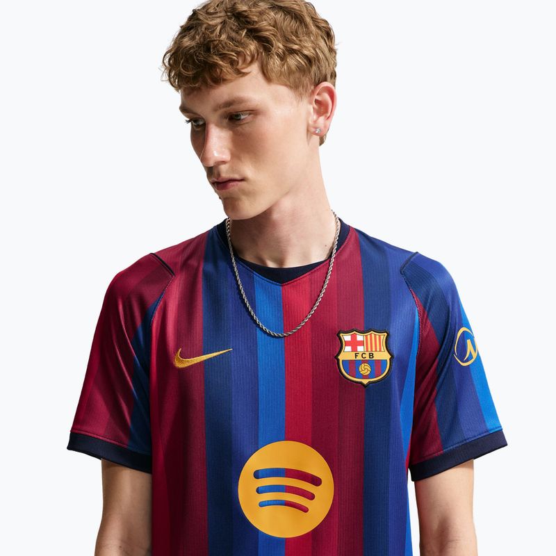 Pánské fotbalové tričko Nike FC Barcelona Dri-Fit Stadium Home deep garnet/blue void/mineral yellow 5