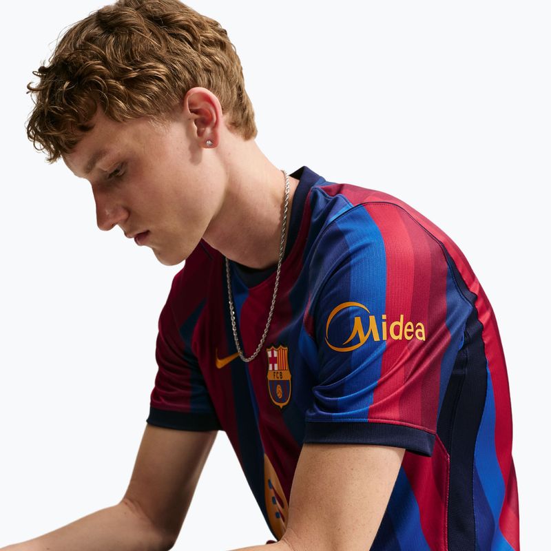 Pánské fotbalové tričko Nike FC Barcelona Dri-Fit Stadium Home deep garnet/blue void/mineral yellow 6