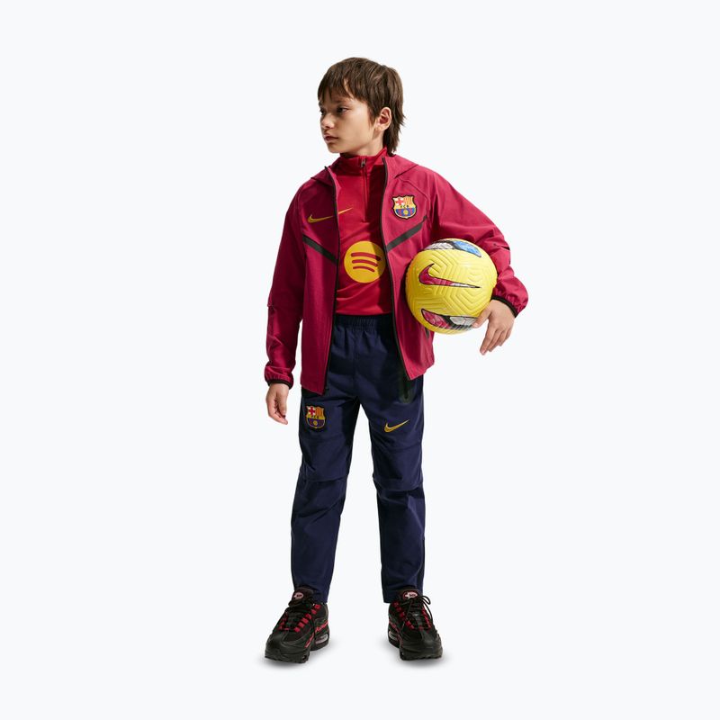 Dětské fotbalové kalhoty Nike FC Barcelona Tech Woven blackened blue/black/mineral yellow 2