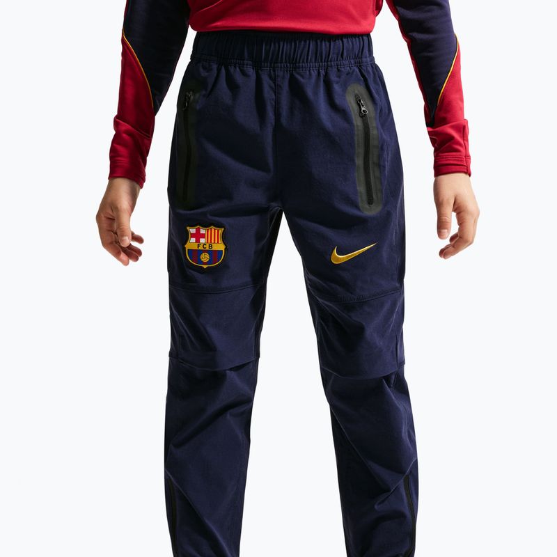 Dětské fotbalové kalhoty Nike FC Barcelona Tech Woven blackened blue/black/mineral yellow 4