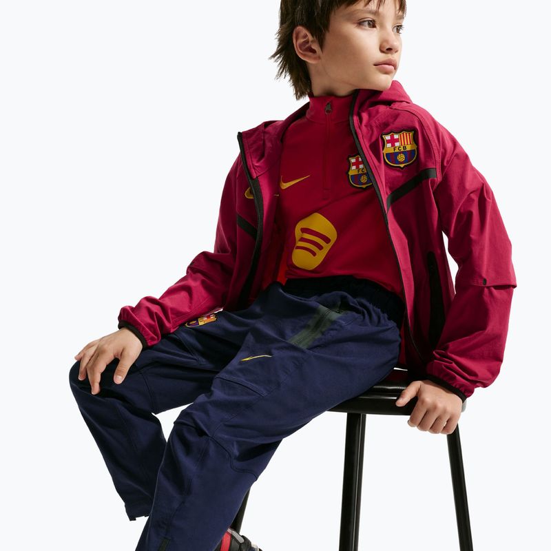 Dětské fotbalové kalhoty Nike FC Barcelona Tech Woven blackened blue/black/mineral yellow 6