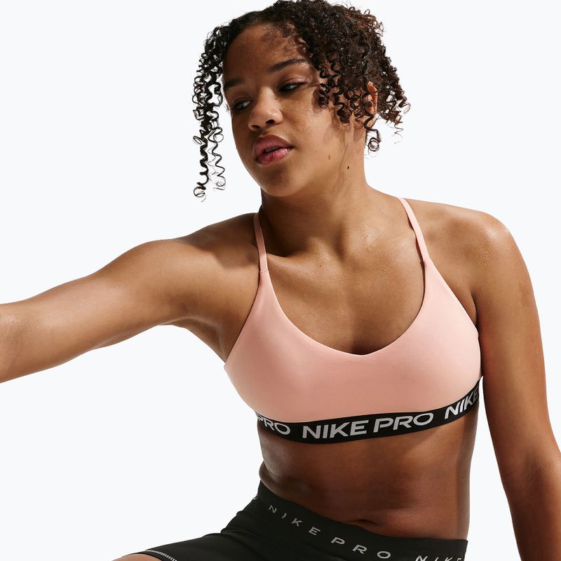 Dívčí podprsenka Nike Pro Indy arctic orange/black/white 5