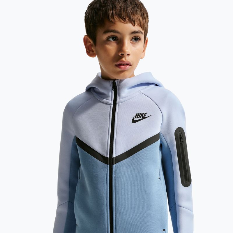 Dětská mikina Nike Sportswear Tech Fleece Full Zip hydrogen blue/work blue/black/black 4