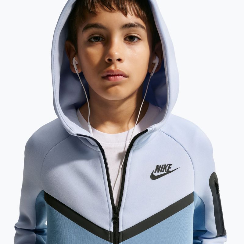 Dětská mikina Nike Sportswear Tech Fleece Full Zip hydrogen blue/work blue/black/black 6