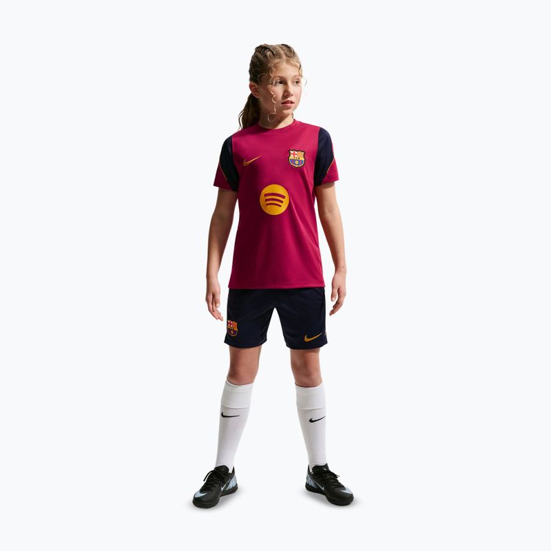 Dětské fotbalové tričko Nike FC Barcelona Strike Dri-Fit noble red/blackened blue 3