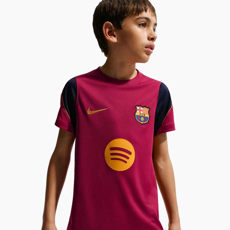 Dětské fotbalové tričko Nike FC Barcelona Strike Dri-Fit noble red/blackened blue 4