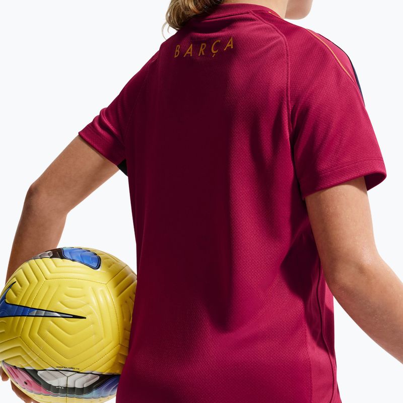 Dětské fotbalové tričko Nike FC Barcelona Strike Dri-Fit noble red/blackened blue 7