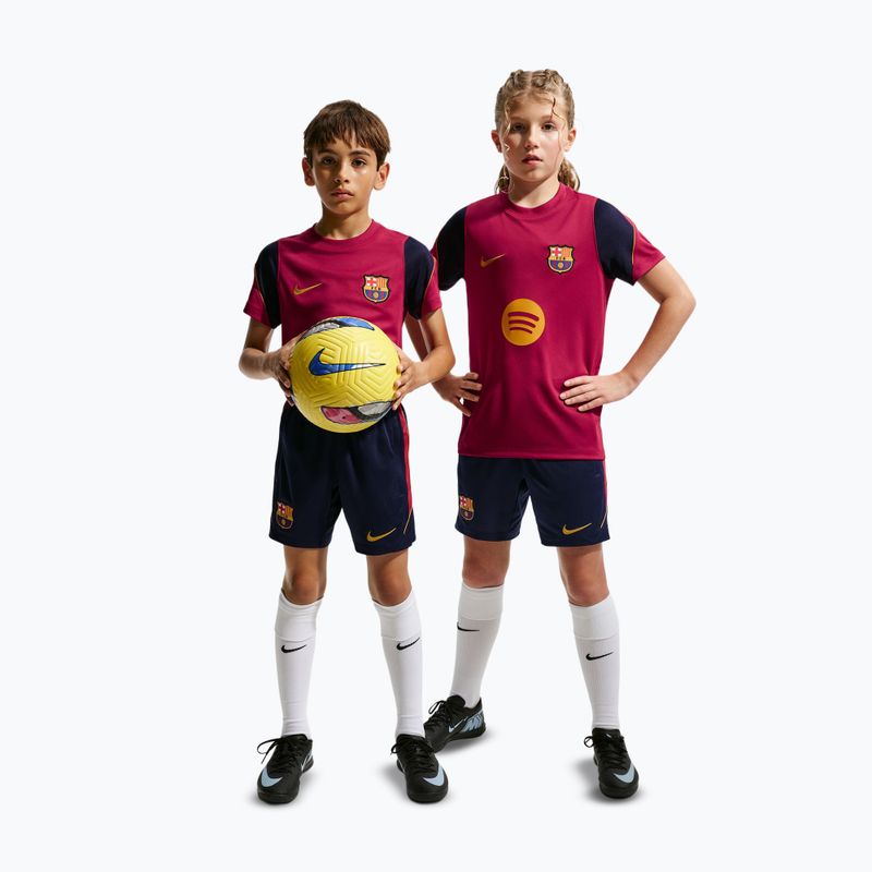 Dětské fotbalové šortky Nike FC Barcelona Strike blackened blue/noble red/mineral yellow 2