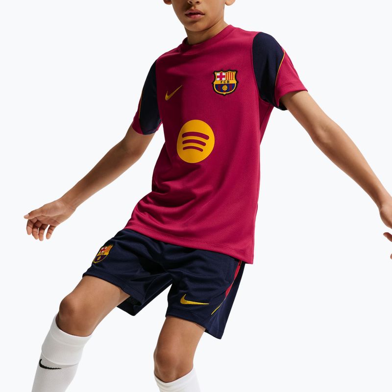 Dětské fotbalové šortky Nike FC Barcelona Strike blackened blue/noble red/mineral yellow 3