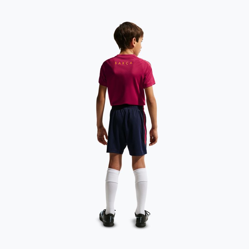 Dětské fotbalové šortky Nike FC Barcelona Strike blackened blue/noble red/mineral yellow 4