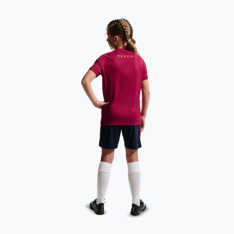 Dětské fotbalové šortky Nike FC Barcelona Strike blackened blue/noble red/mineral yellow 5