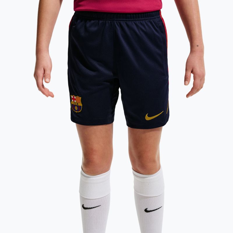 Dětské fotbalové šortky Nike FC Barcelona Strike blackened blue/noble red/mineral yellow 6