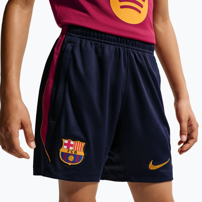 Dětské fotbalové šortky Nike FC Barcelona Strike blackened blue/noble red/mineral yellow 7