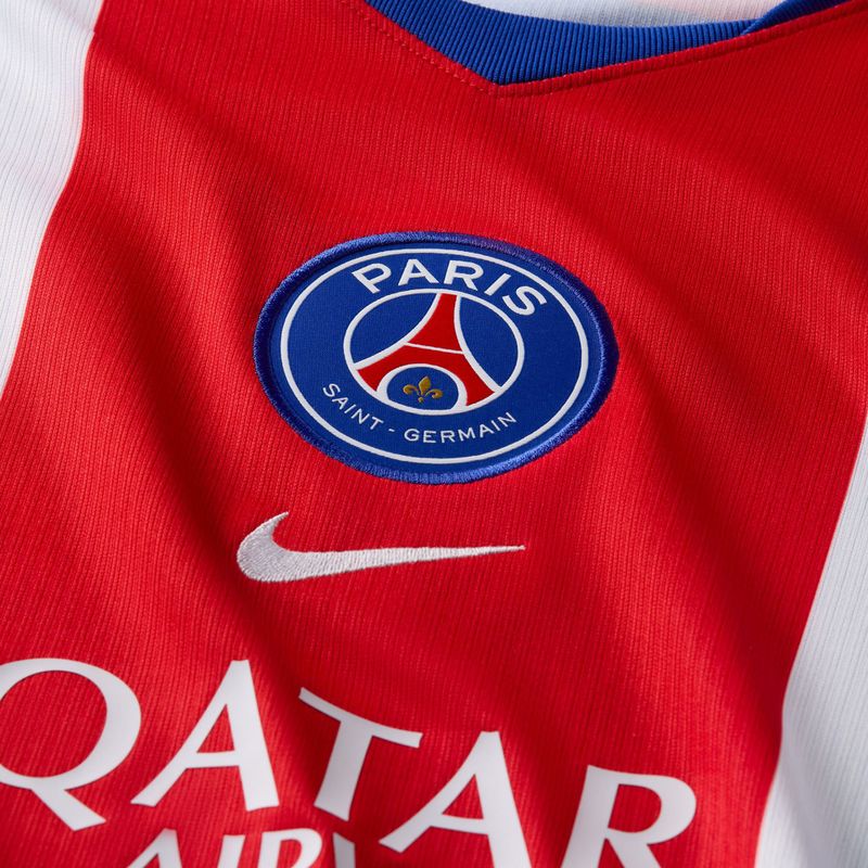 Pánské fotbalové tričko Longsleeve Nike Paris Saint-Germain Dri-Fit Stadium Home old royal/white/university red/white 3