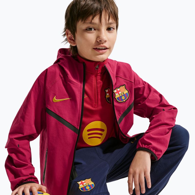 Dětská fotbalová bunda Nike FC Barcelona Tech Full Zip noble red/black/mineral yellow 6