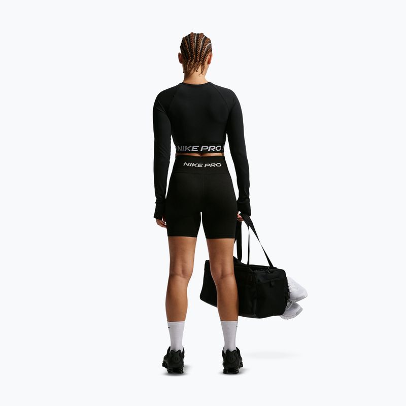 Dámské tréninkové šortky Nike Pro Seamless High Waisted Biker 5" black/white 3