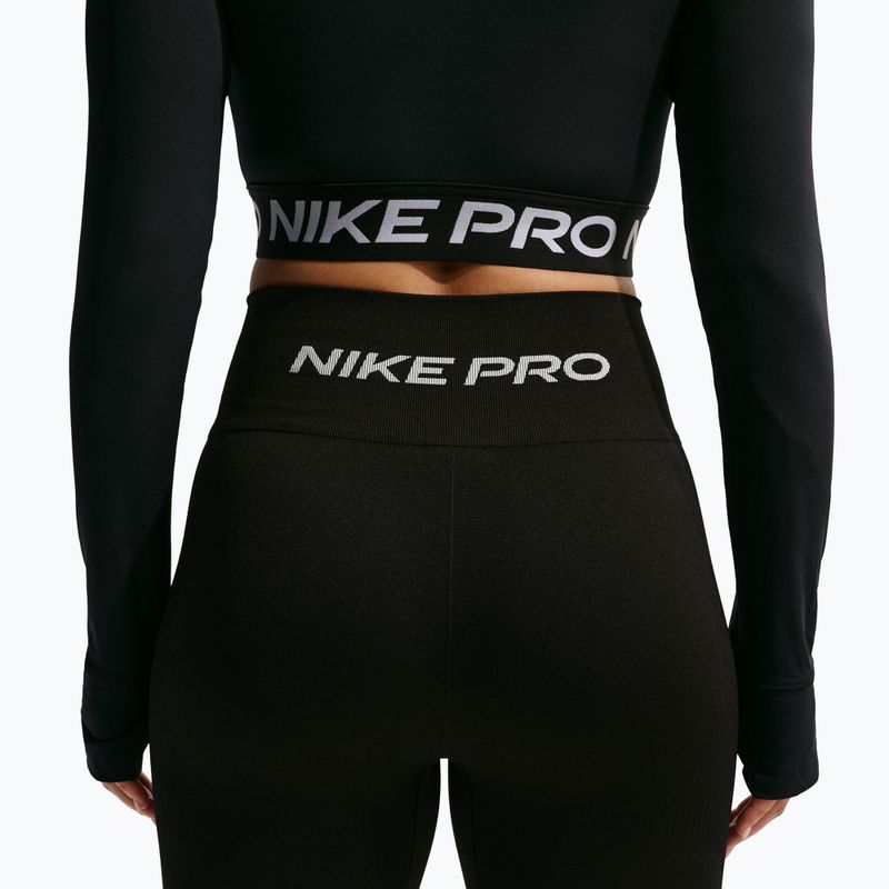 Dámské tréninkové šortky Nike Pro Seamless High Waisted Biker 5" black/white 6