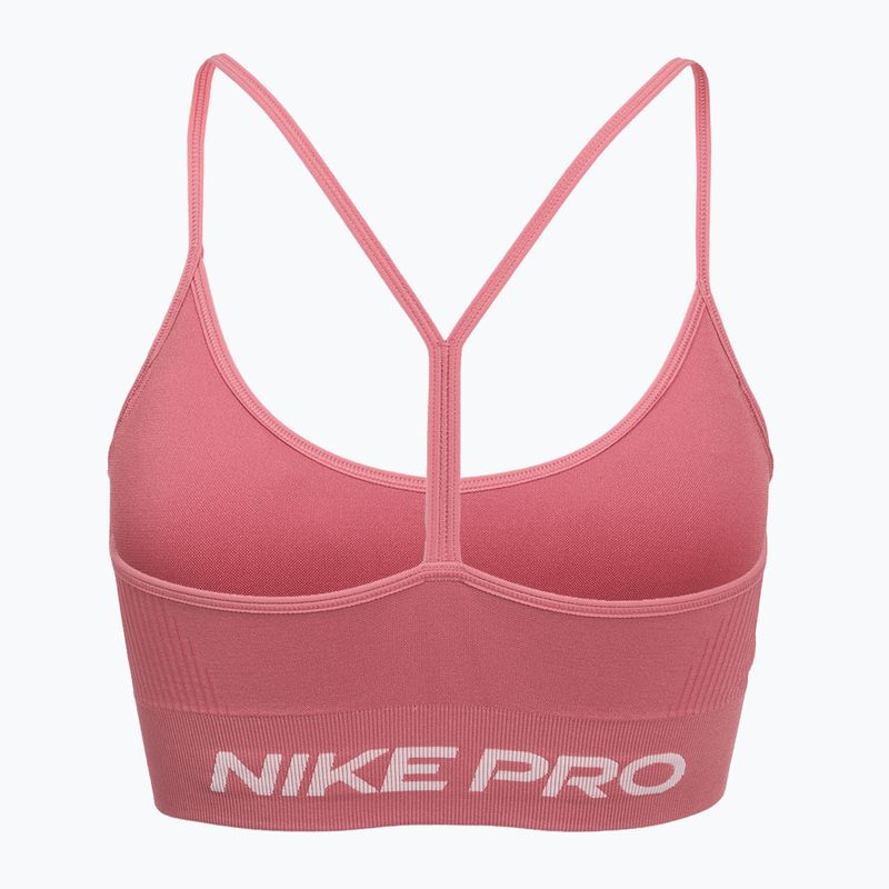 Tréninková podprsenka Nike Pro Seamless Light Support peony/white 2